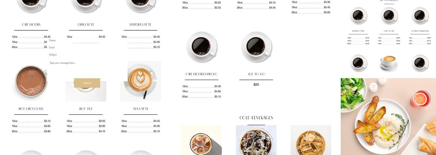 Savour Coffee and Creations Menu