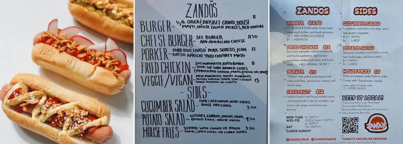 Zandos Menu