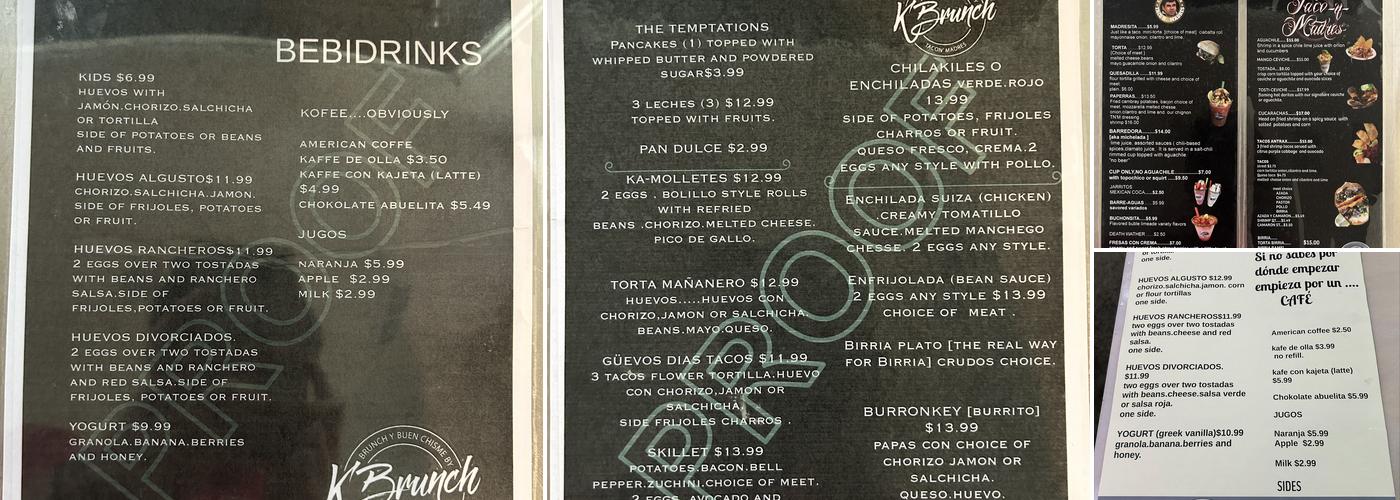 Taco N Madres (K brunch) Menu