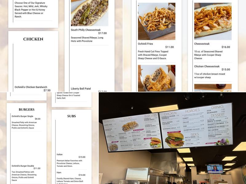 Ochinilis Steaks Menu