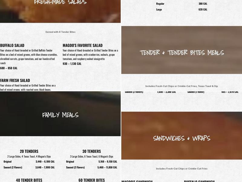 Huey Magoo's Chicken Tenders - Greenville Menu