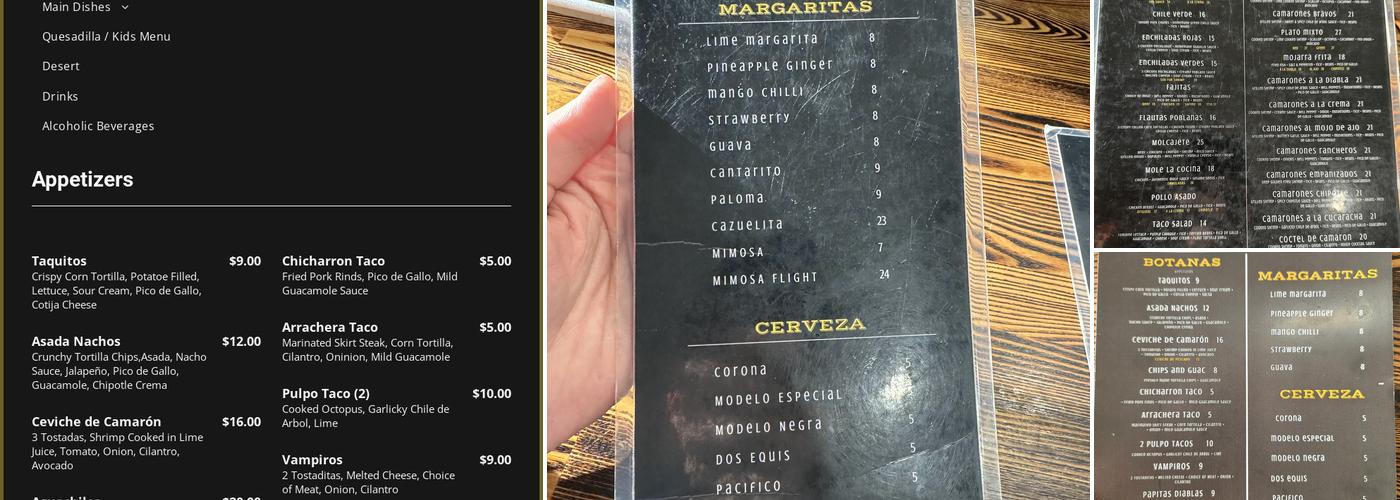 La Cocina Authentic Mexican Kitchen Menu