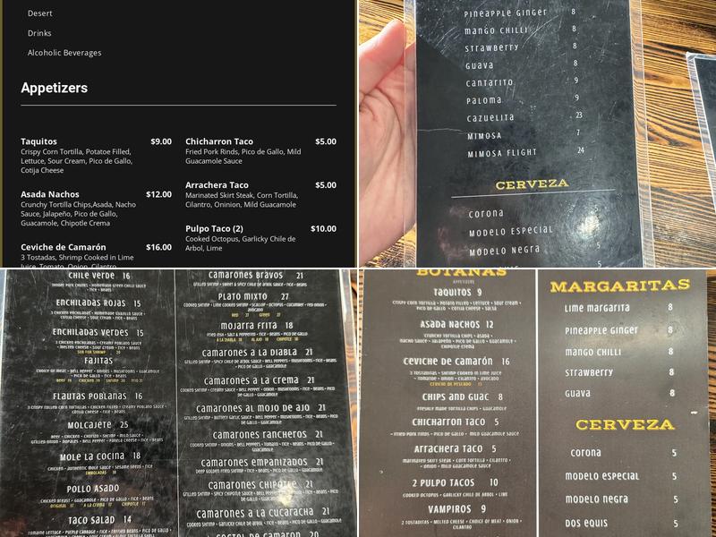 La Cocina Authentic Mexican Kitchen Menu