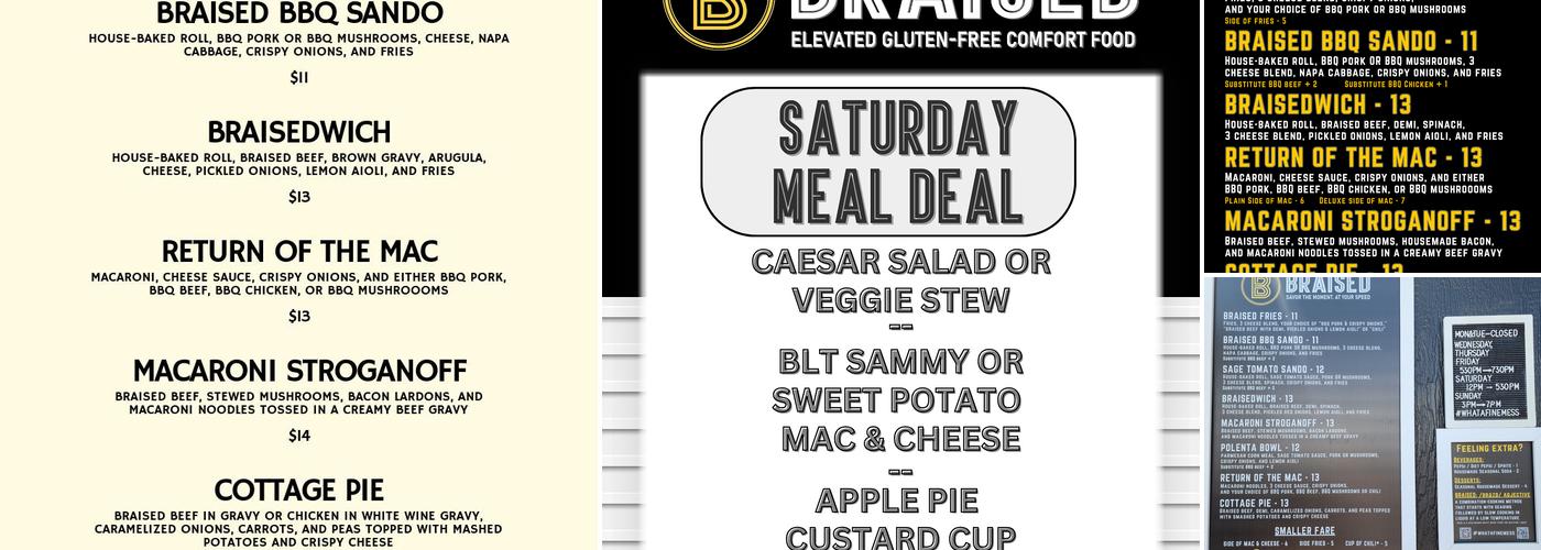 Braised Restaurant Menu