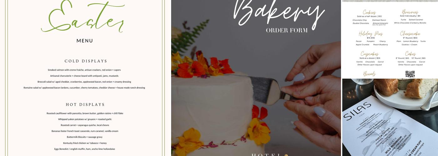 Silas Creative Kitchen Menu