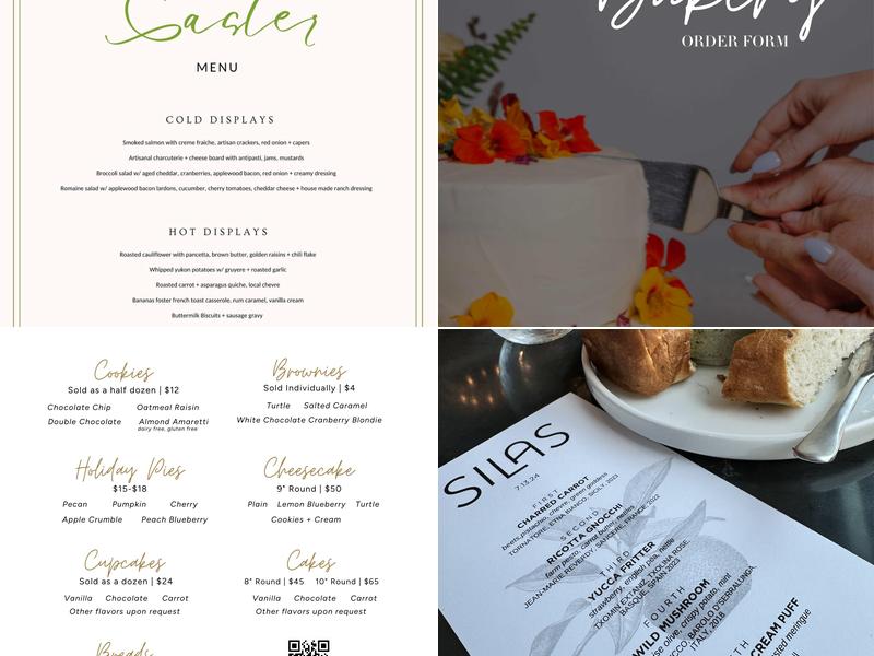 Silas Creative Kitchen Menu