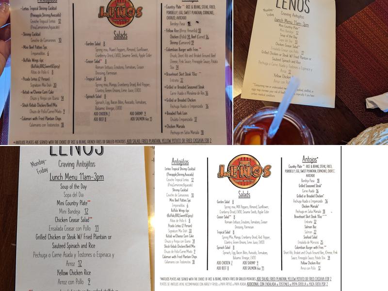 Craving Leños Antojitos Menu