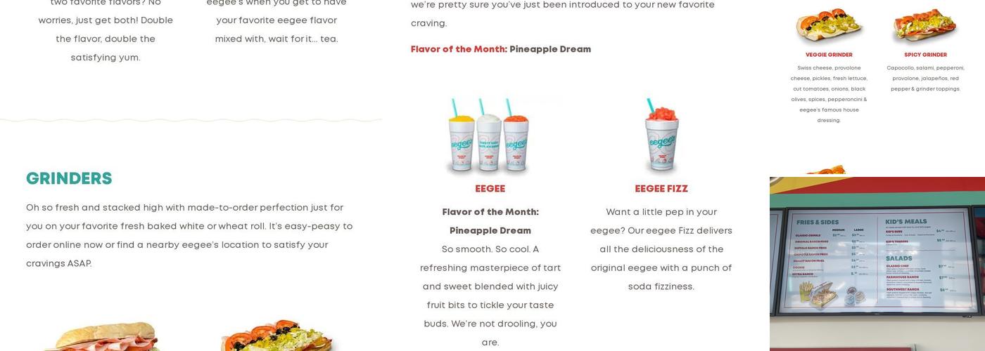 eegee's Menu