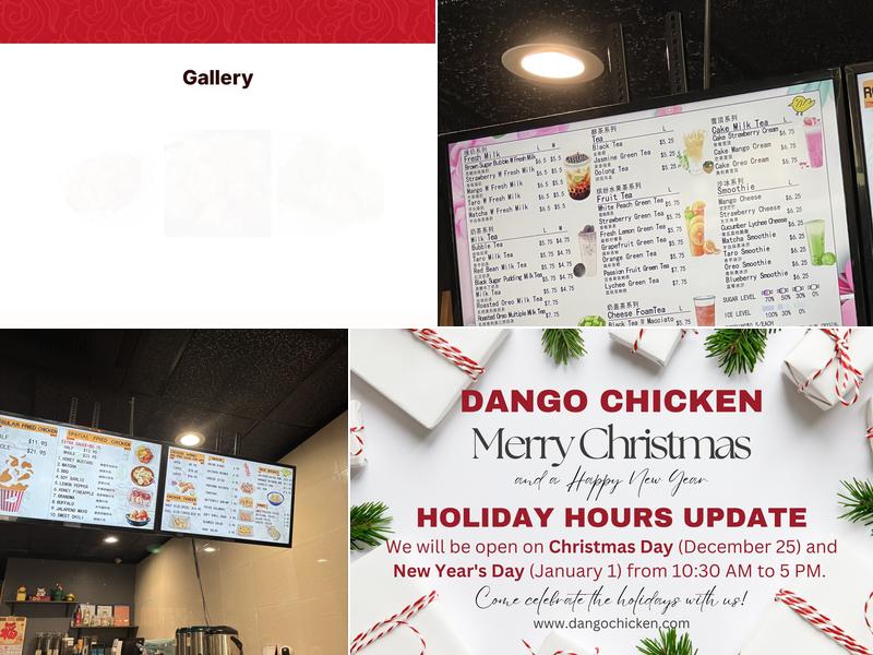 Dango Chicken Menu