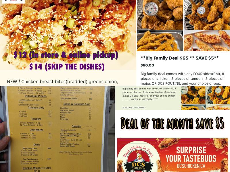 DCS CHICKEN Menu