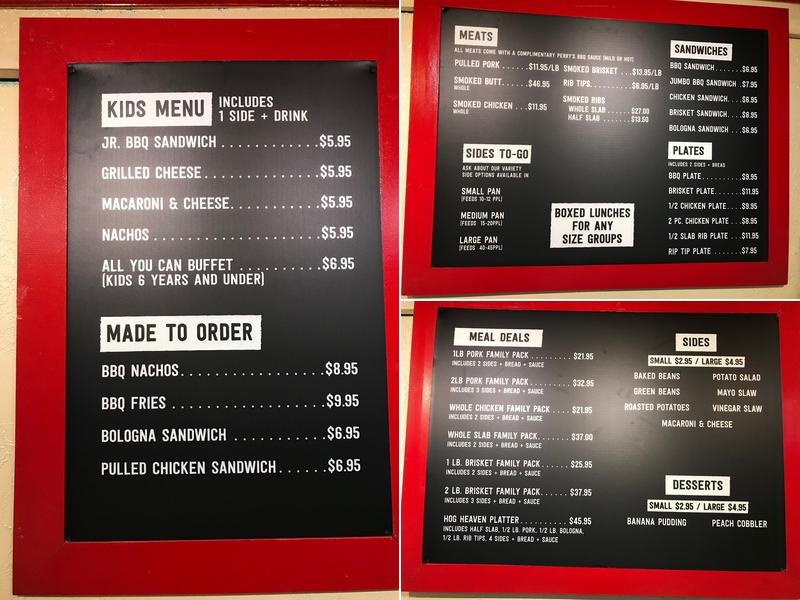 The Point BBQ Menu