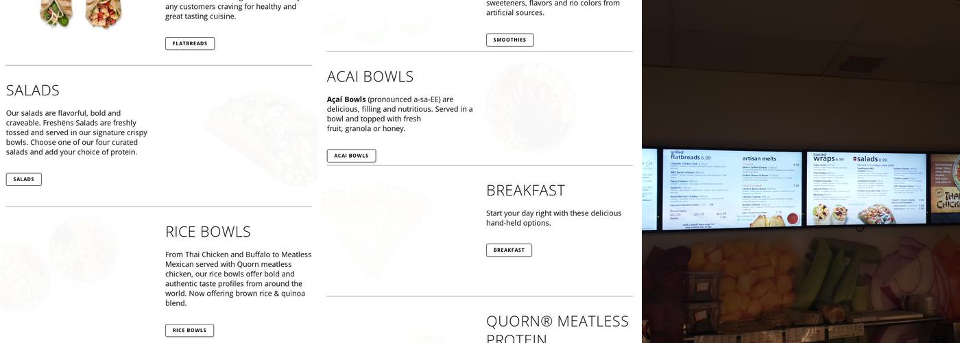 Freshën Menu