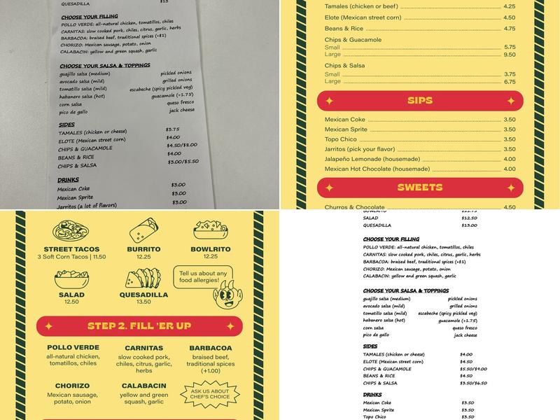 Tacos Diablo East Chatham Menu