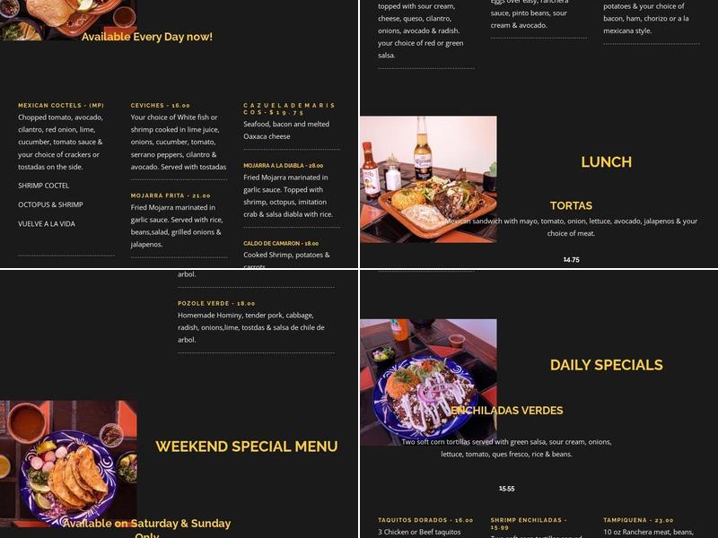 Sazón Latino & Catering Menu