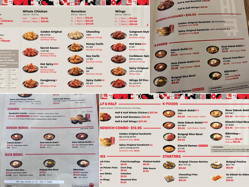 bb.q Chicken Carytown Menu