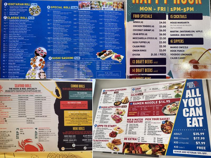 Hook & Reel Cajun Seafood & Bar Menu