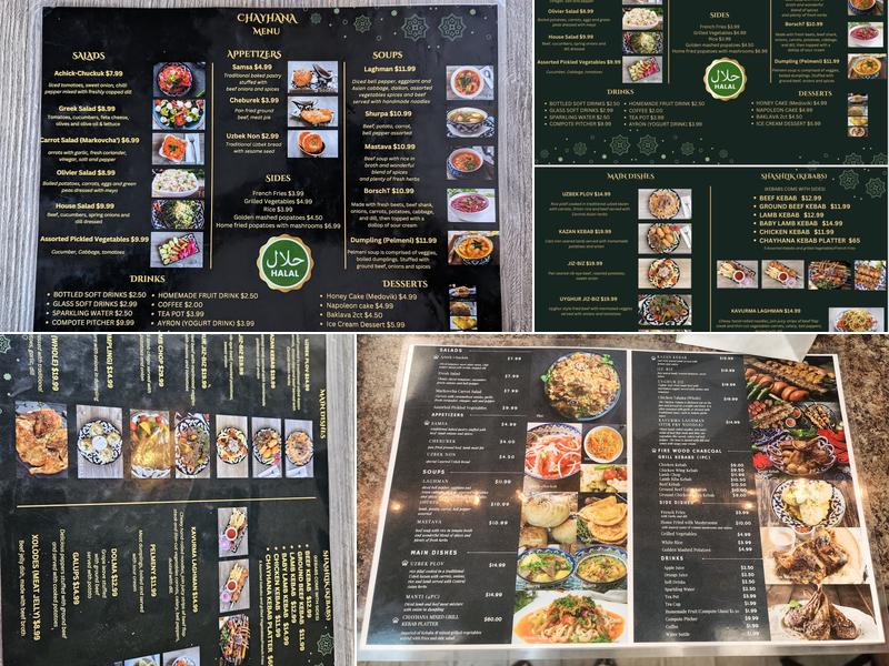 CHAYHANA Menu