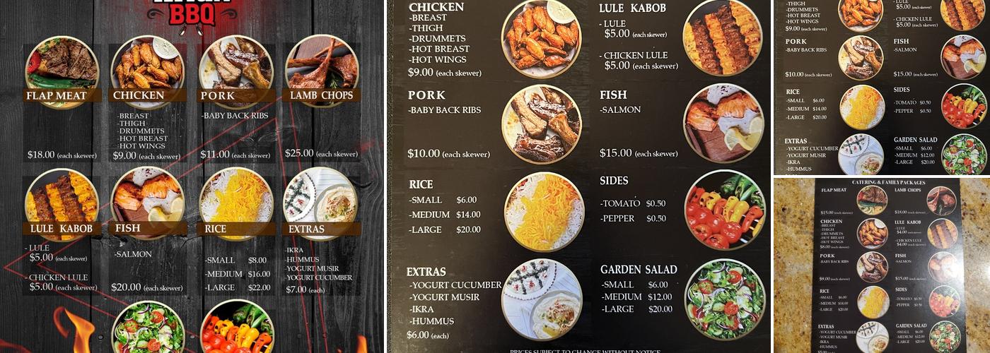 Arian BBQ Menu