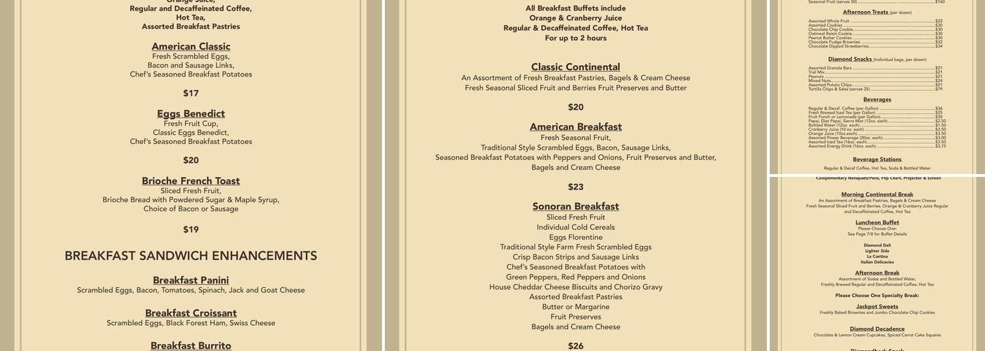 Ko: Sin Ki: Buffet Menu