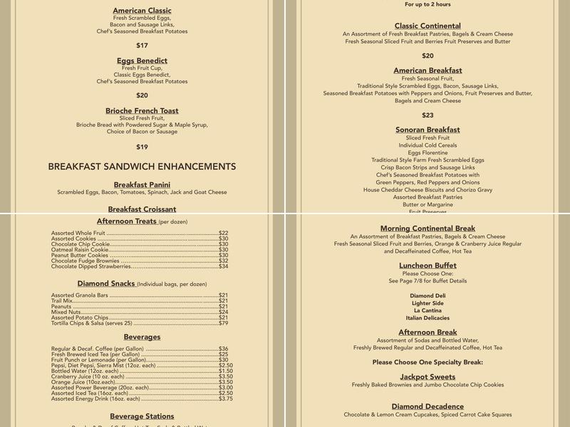 Ko: Sin Ki: Buffet Menu