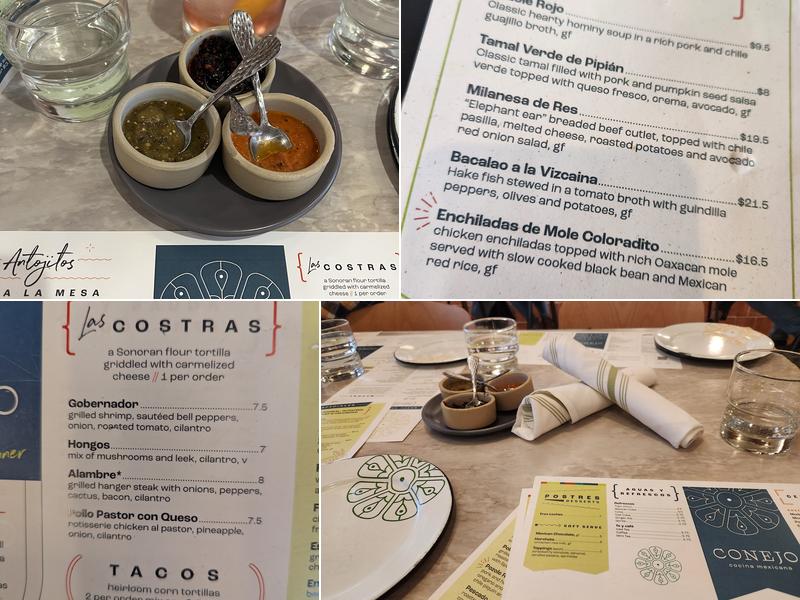 Conejo Menu