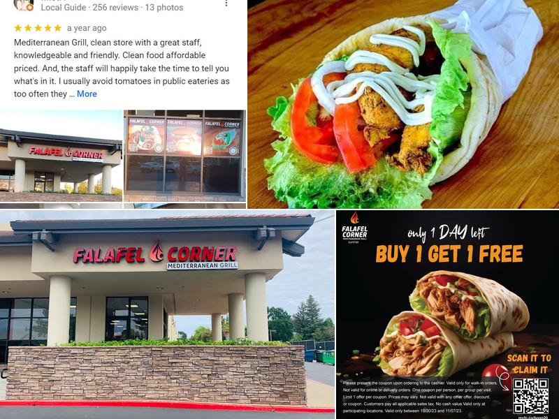 Falafel Corner Ancil Hoffman Shopping Center, 7700 Sunrise Blvd #1000, Citrus Heights