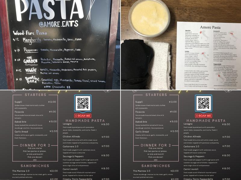 Amore Eats Menu