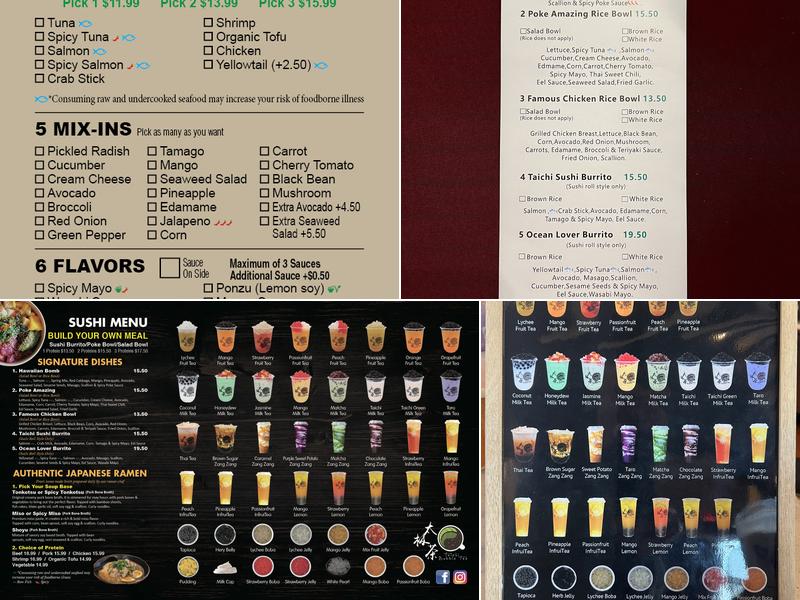 Taichi Bubble Tea(Severna Park) Menu