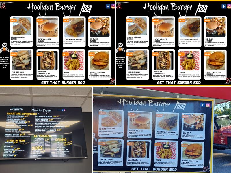 Hooligan Burger Menu
