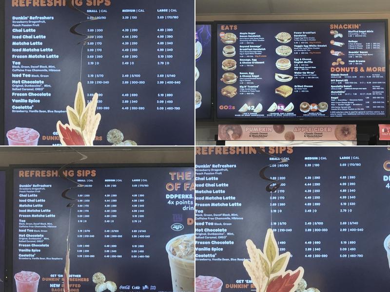 Dunkin' Menu