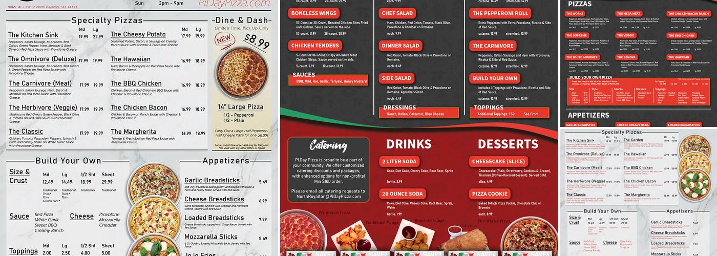 Pi.Day Pizza Co. Menu