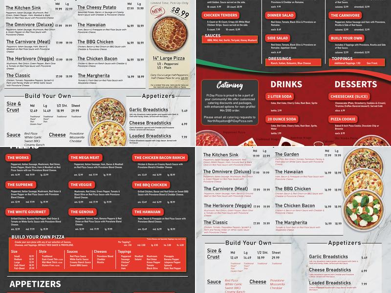 Pi.Day Pizza Co. Menu