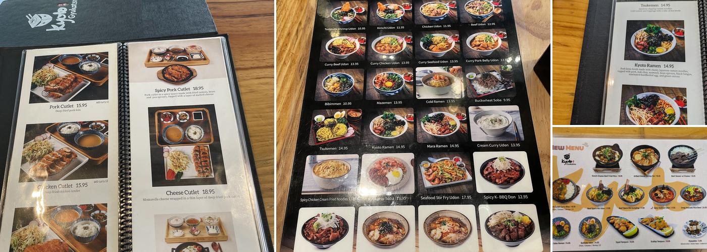 Kyoto Gyukatsu Menu