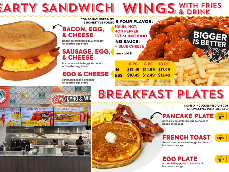 GW Gyro & Wings Menu