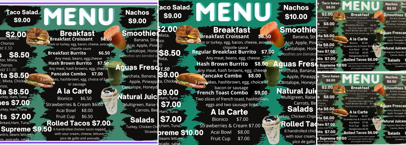Torres Tacos & More Menu