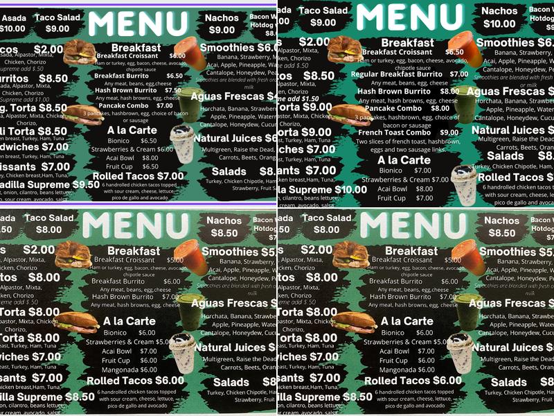 Torres Tacos & More Menu