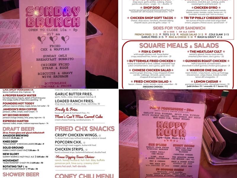 Mom & Pop Chicken Shop Cameron Park Menu