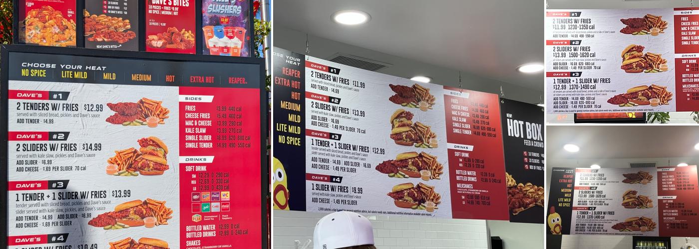 Dave's Hot Chicken Menu