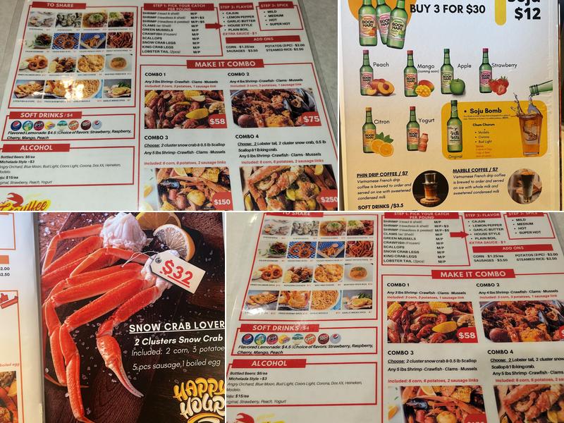 Shaking Crab Menu