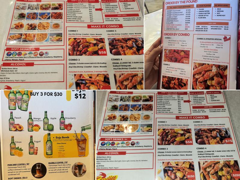Shaking Crab Menu