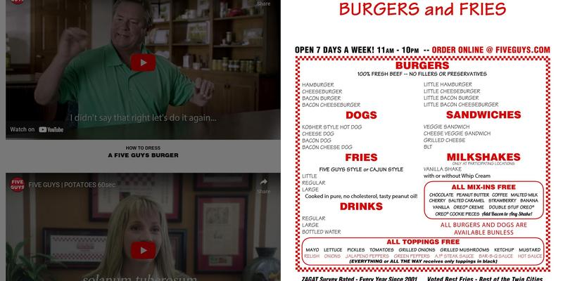 Five Guys Menu