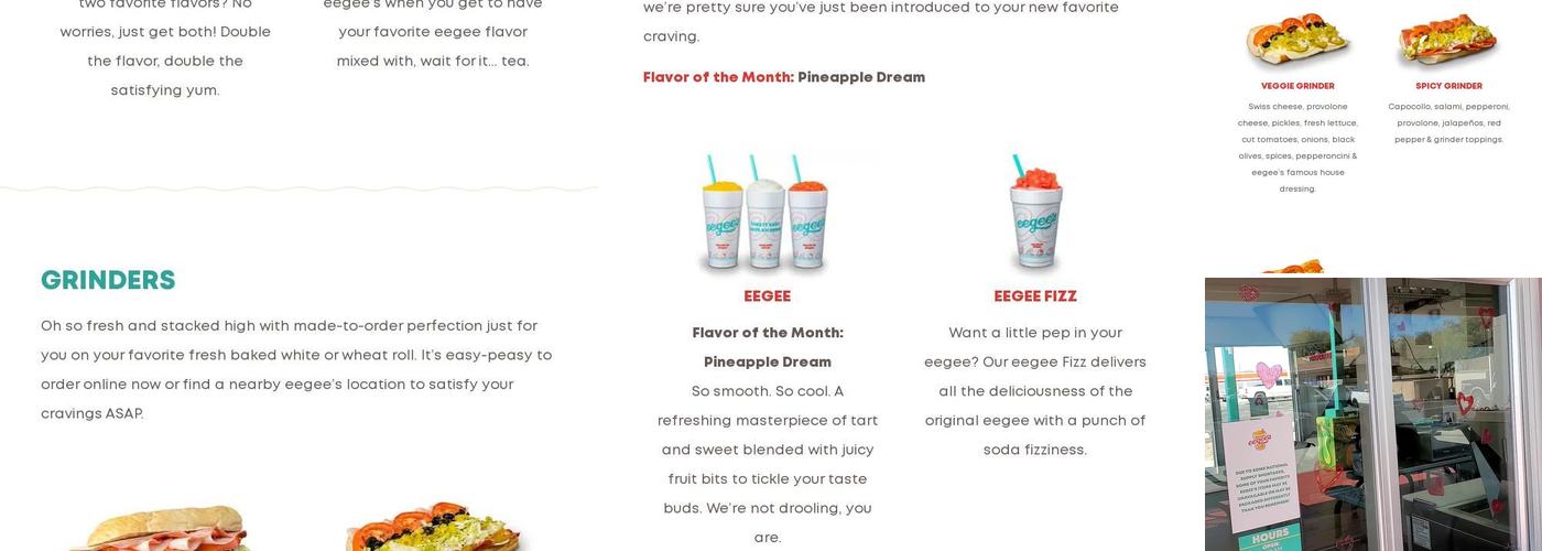 eegee's Menu