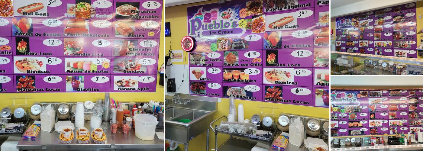 Pueblo’s Ice Cream Menu