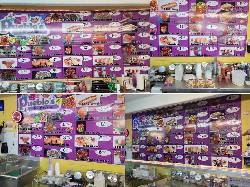 Pueblo’s Ice Cream Menu