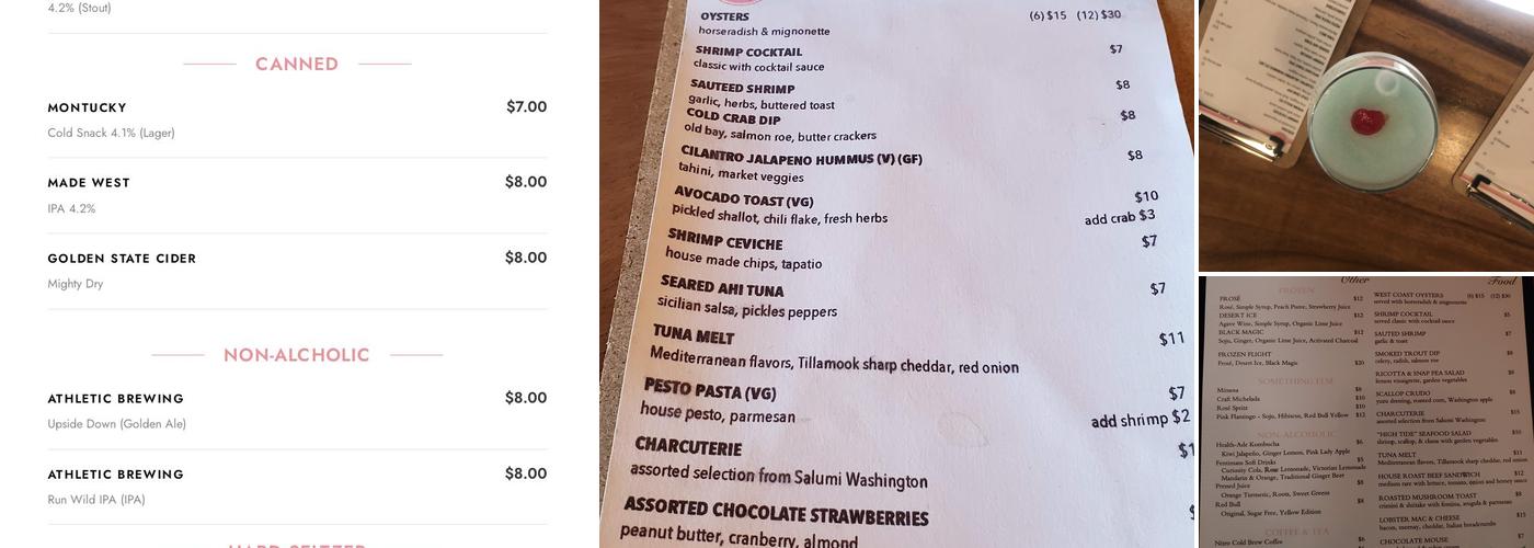High Tide Menu