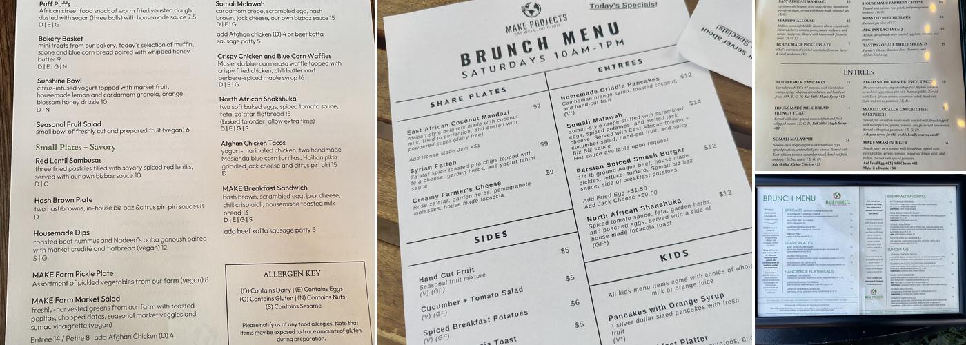 MAKE Projects Menu