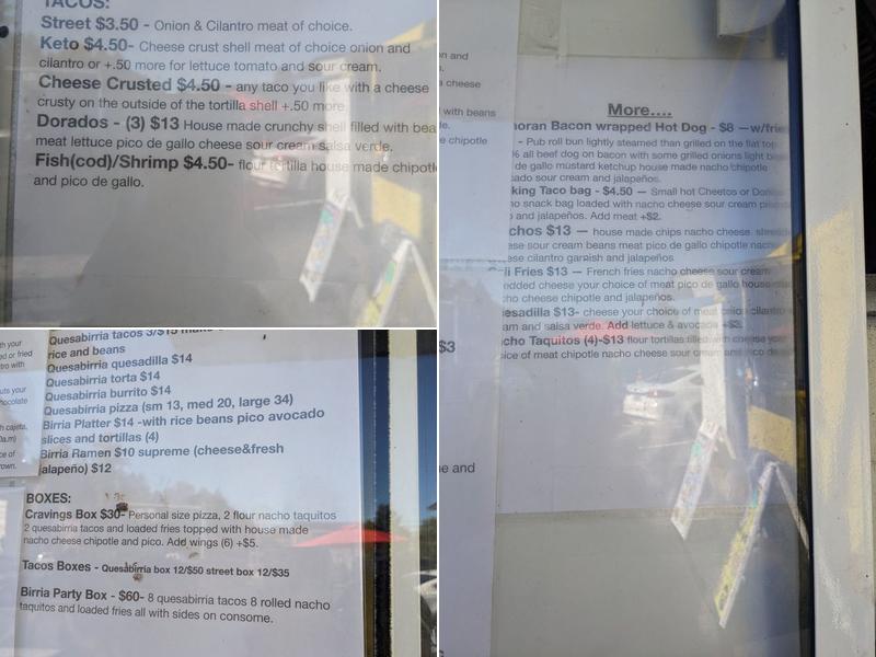 Taqueria Los Compas LLC Menu