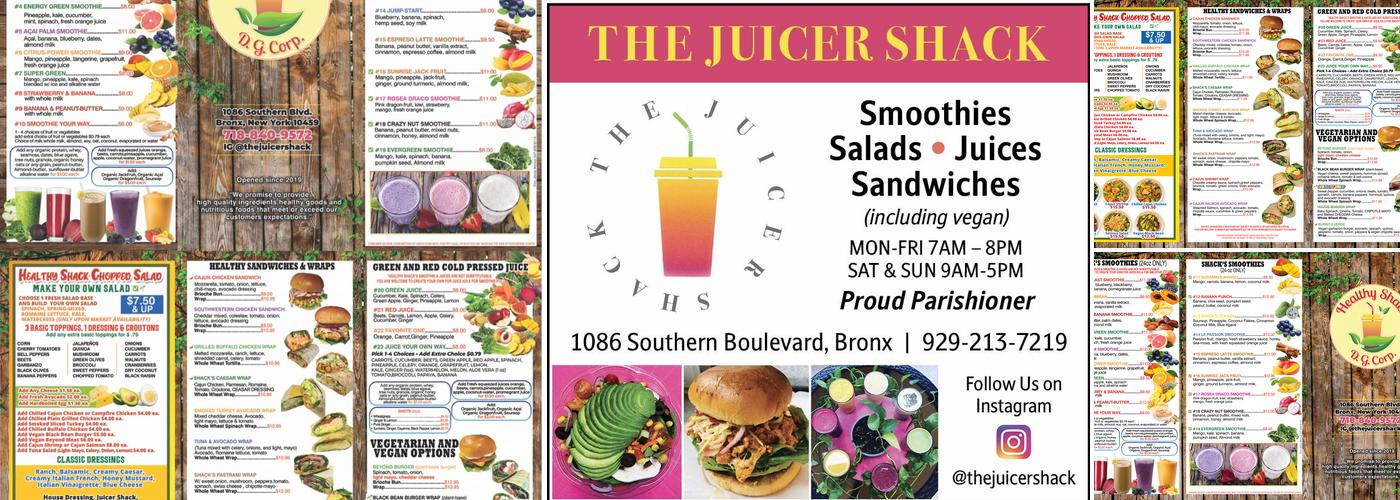 HEALTHY SHACK D. G. Corp. Menu