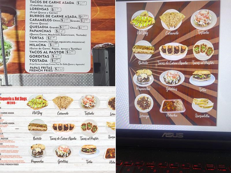 El chapin hot dogs Menu