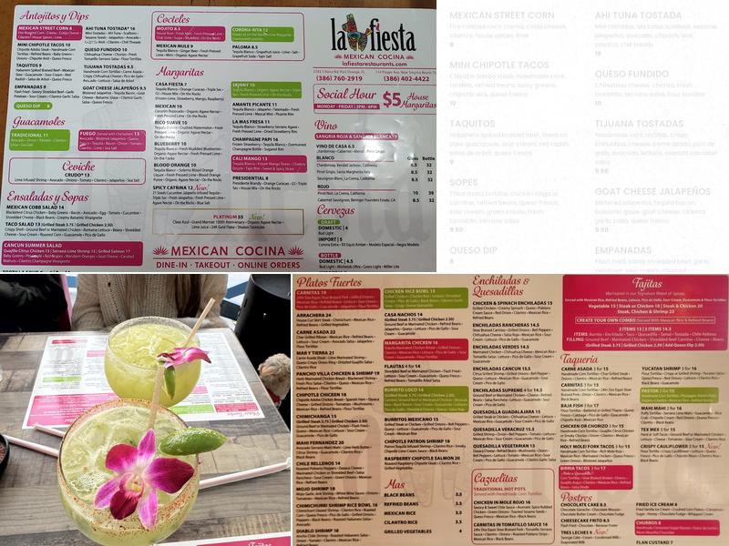 La Fiesta NSB Menu